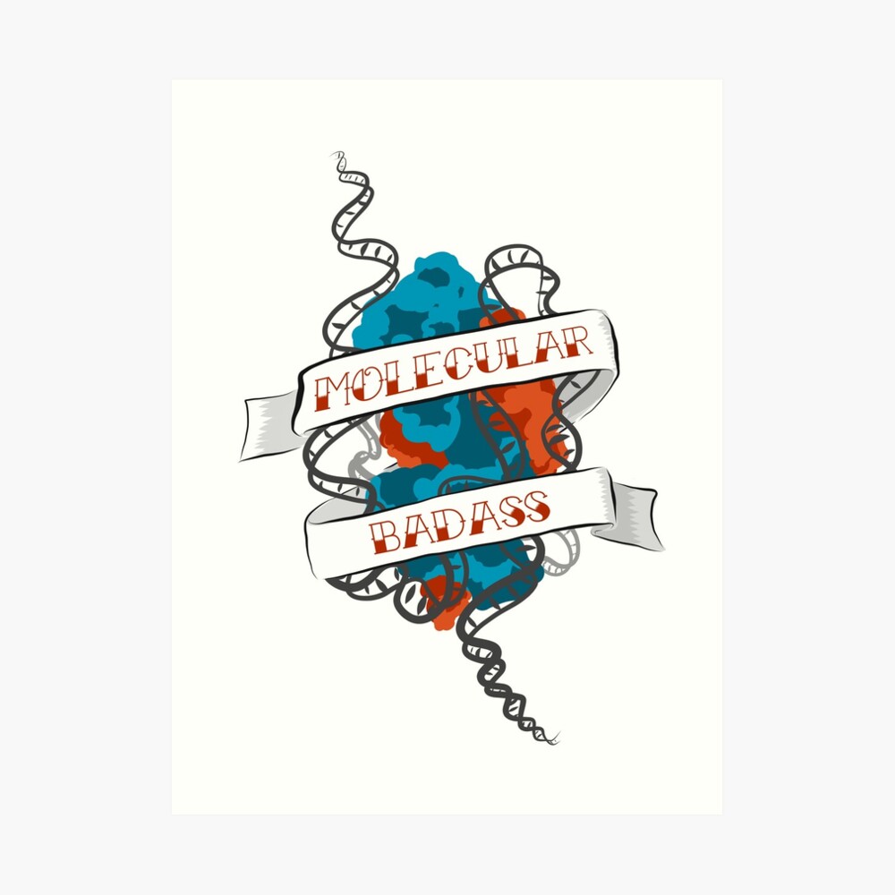 Molecular Badass Tattoo Art Print