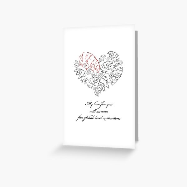 Tardigrade Valentine Greeting Card