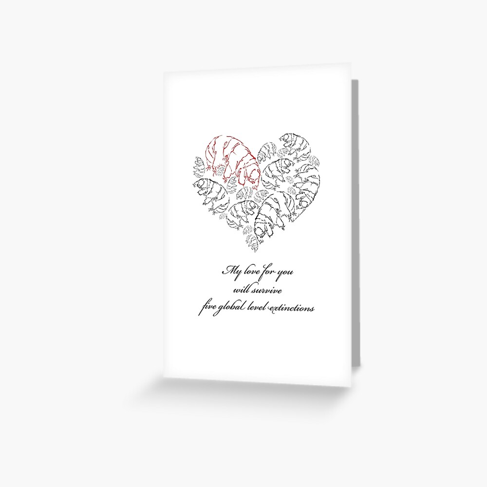 Tardigrade Valentine Greeting Card