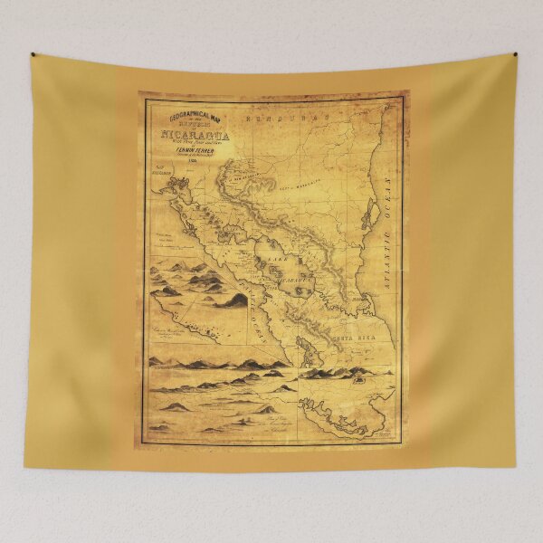 Item preview, Geographical Map of the Republic of Nicaragua (1855) designed and sold by allhistory.