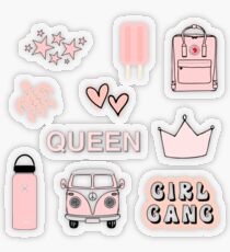 Kleine Stickerpackung Peach Pink 1 Transparenter Sticker