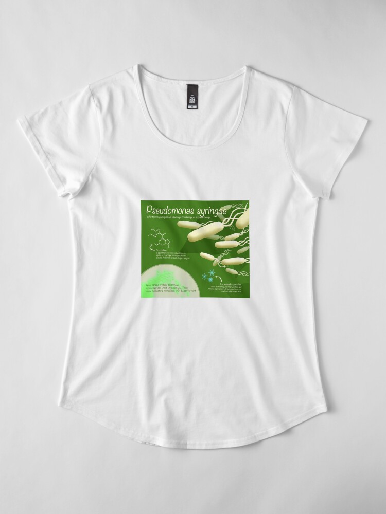 Alternate view of Pseudomonas syringae Premium Scoop T-Shirt