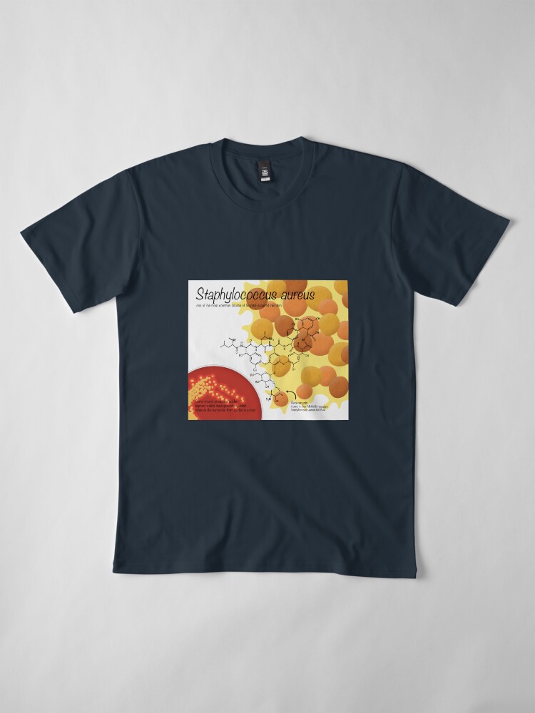 Alternate view of Staphylococcus aureus Premium T-Shirt