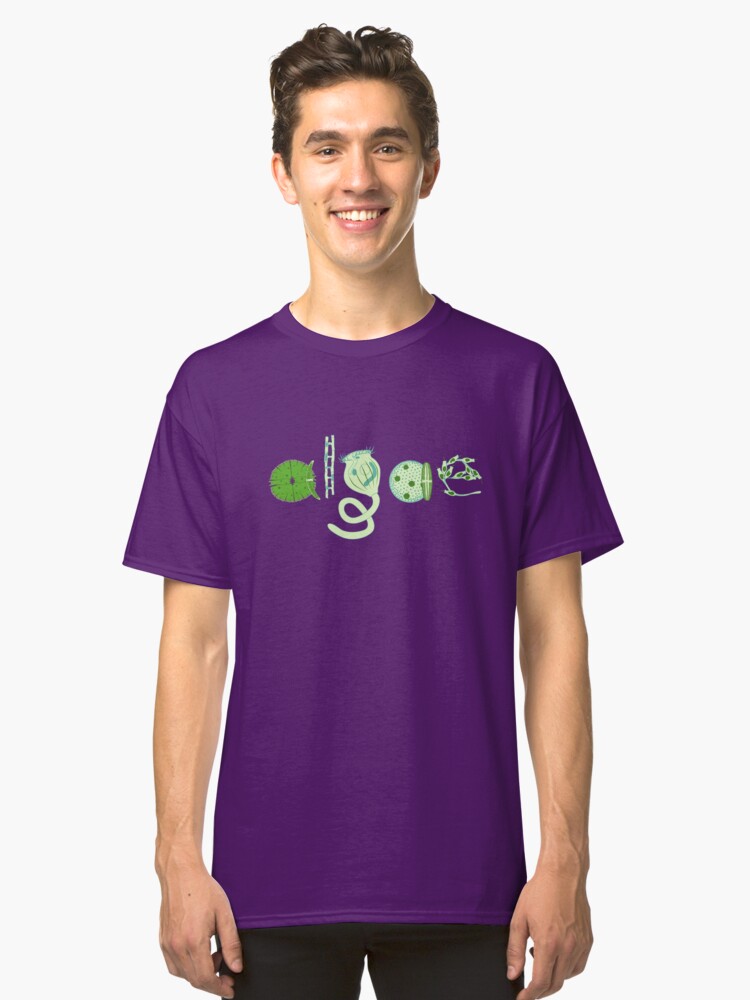 Alternate view of Literate Microscopic Algae Classic T-Shirt