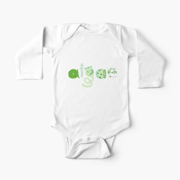 Literate Microscopic Algae Long Sleeve Baby One-Piece
