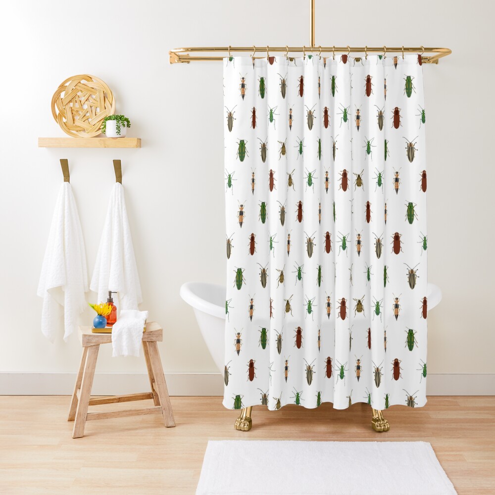 Four Beetles Shower Curtain