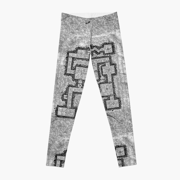 Old School Dungeon Map Design 3 Leggings