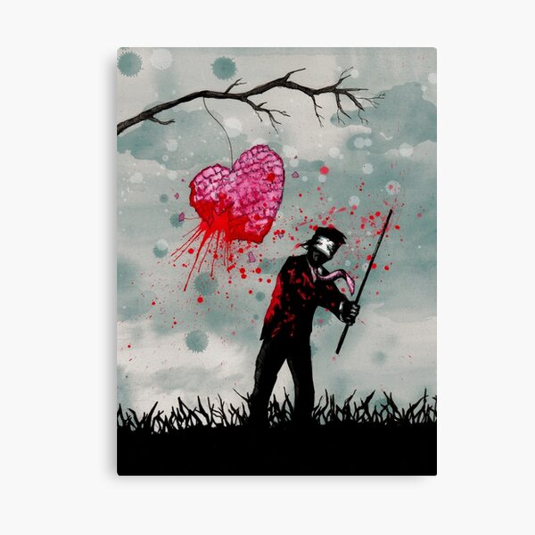 Love Lost Broken Heart On Canvas Print