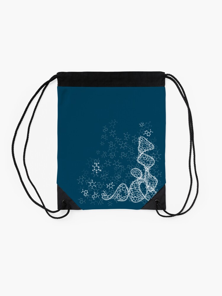 Alternate view of tRNA (transfer RNA) structure - white Drawstring Bag