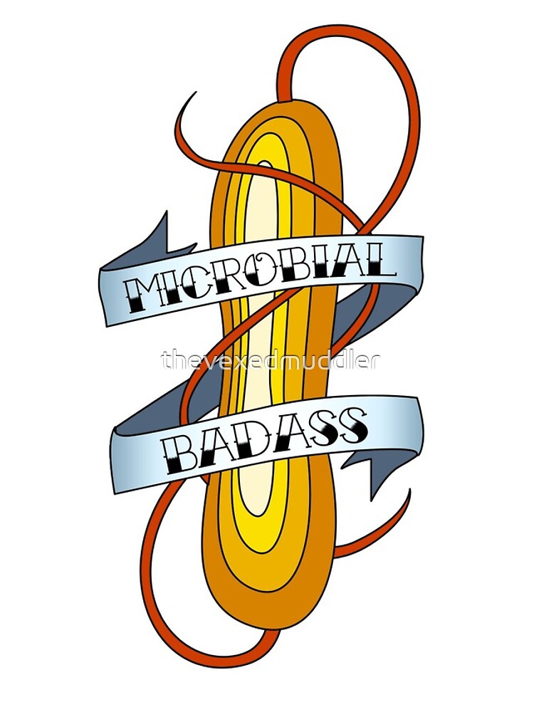 Microbial Badass Tattoo - full colour by thevexedmuddler