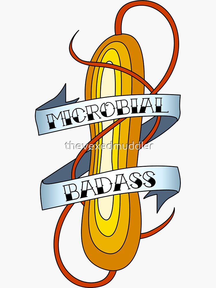 Microbial Badass Tattoo - full colour by thevexedmuddler