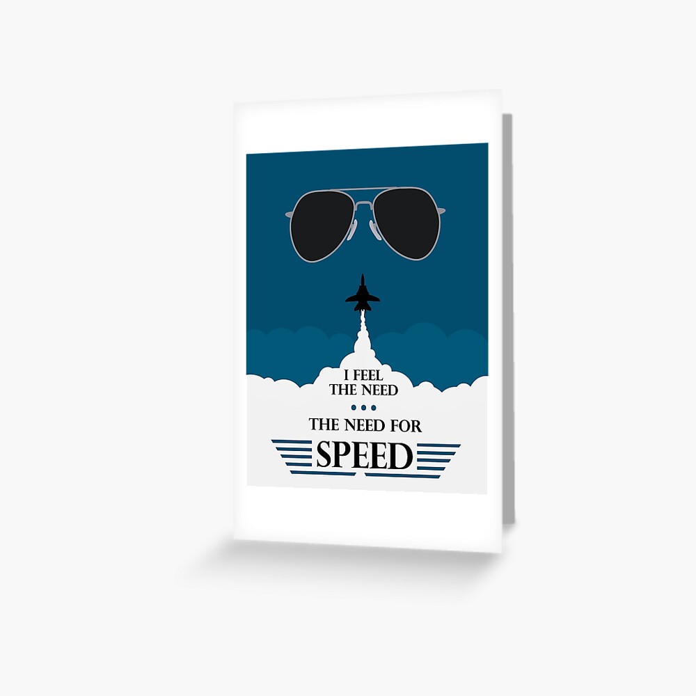 TOP GUN MOVIE - Need For Speed - Digital Printable Art Poster - Simple  Minimalist Typography - Black Text - White Background - Vertical