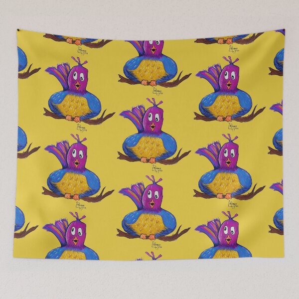 Item preview, Pink Crested Blue Bird designed and sold by Reneesodyssey.
