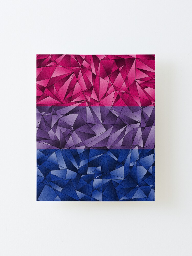 Alternate view of Abstract Bisexual Flag Mounted Print