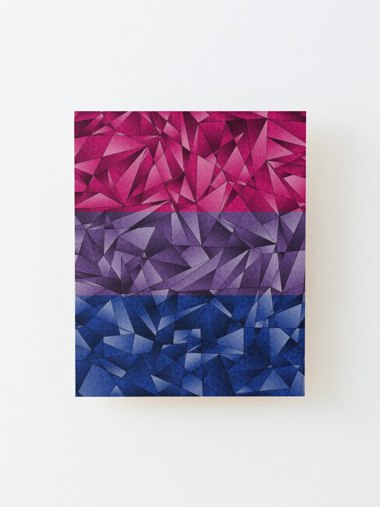 Alternate view of Abstract Bisexual Flag Mounted Print