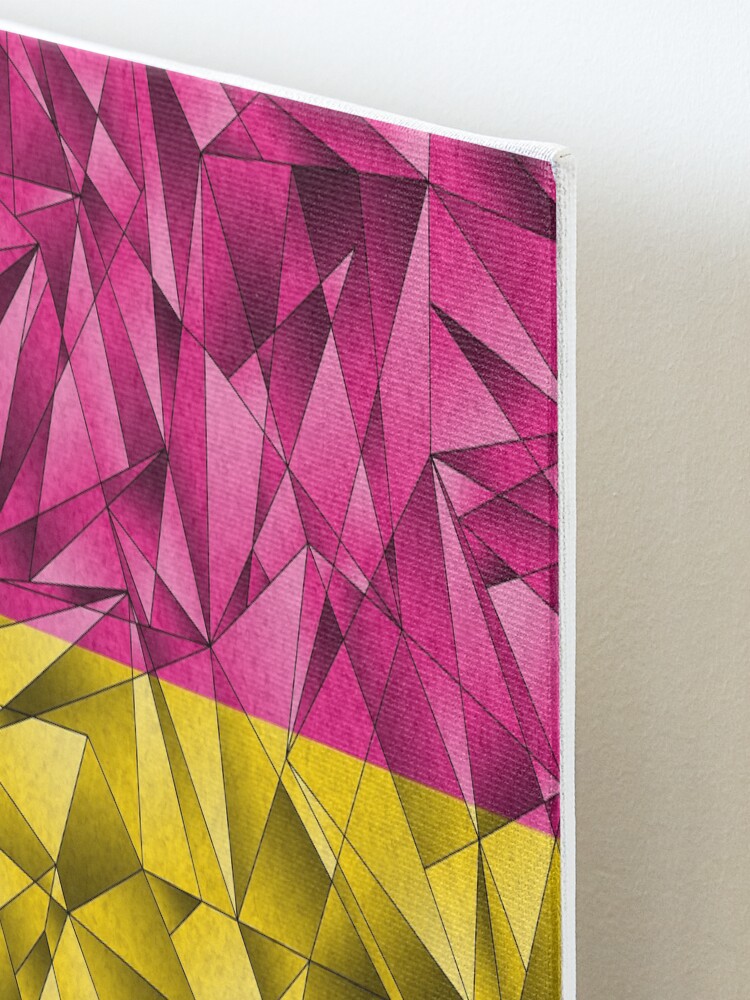 Alternate view of Abstract Pansexual Flag Mounted Print