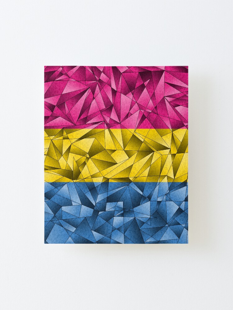 Alternate view of Abstract Pansexual Flag Mounted Print