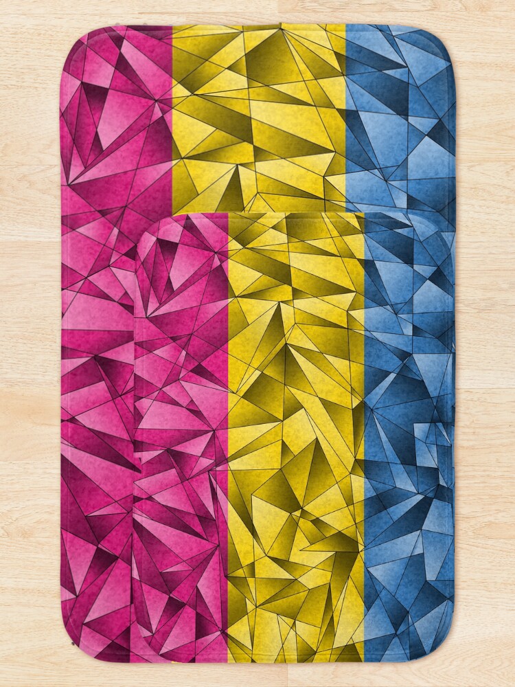 Alternate view of Abstract Pansexual Flag Bath Mat
