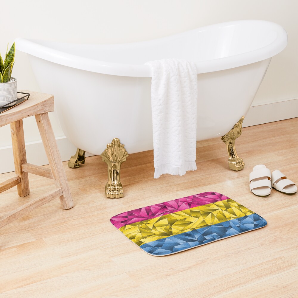 Abstract Pansexual Flag Bath Mat