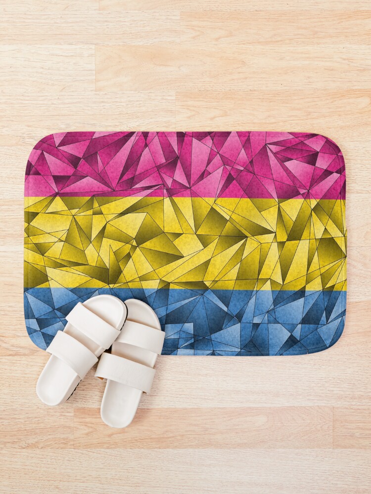 Alternate view of Abstract Pansexual Flag Bath Mat