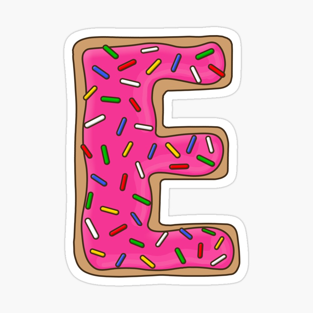 donut letter e photographic print by mynameisliana redbubble