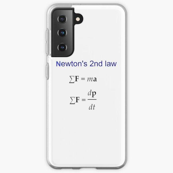 Physics, #Newton's Second Law, #NewtonsSecondLaw #Equation of #Motion, Velocity, Acceleration, Physics, Mechanics Samsung Galaxy Soft Case