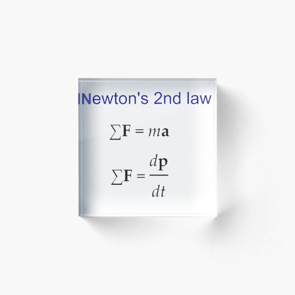 #Newton's Second Law, #NewtonsSecondLaw #Equation of #Motion, Velocity, Acceleration, Physics, Mechanics Acrylic Block