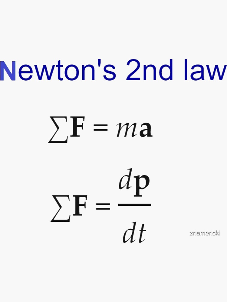 #Newton's Second Law, #NewtonsSecondLaw #Equation of #Motion, Velocity, Acceleration, Physics, Mechanics by znamenski