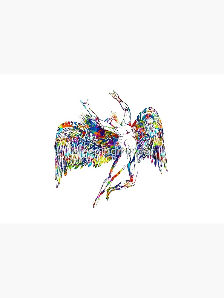 ICARUS THROWS THE HORNS - paint splotches *awesome UNLISTED designs in my portfolio* by sleepingmurder