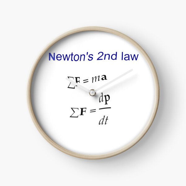 #Newton's Second Law, #NewtonsSecondLaw #Equation of #Motion, Velocity, Acceleration, Physics, Mechanics Clock