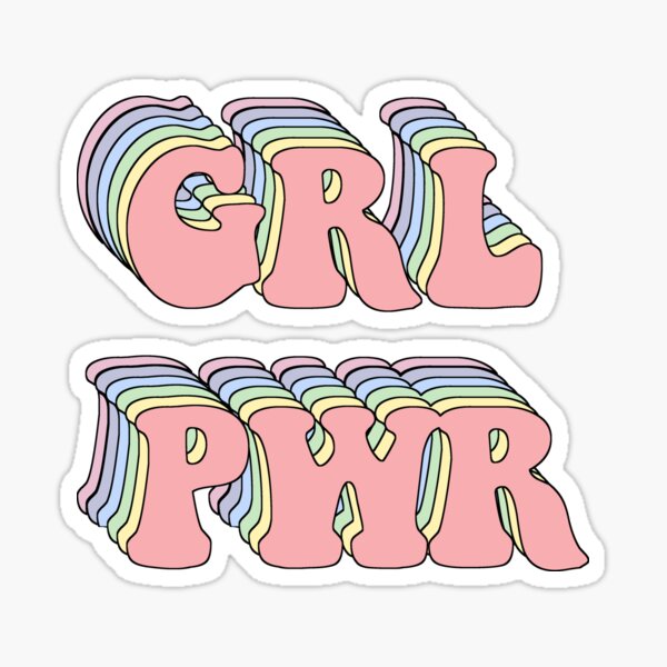 GRL PWR retro Pegatina
