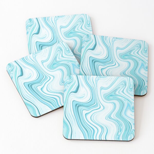 Item preview, Fluid Painting Wave pattern turquoise and blue designed and sold by Patricia Piotrak.