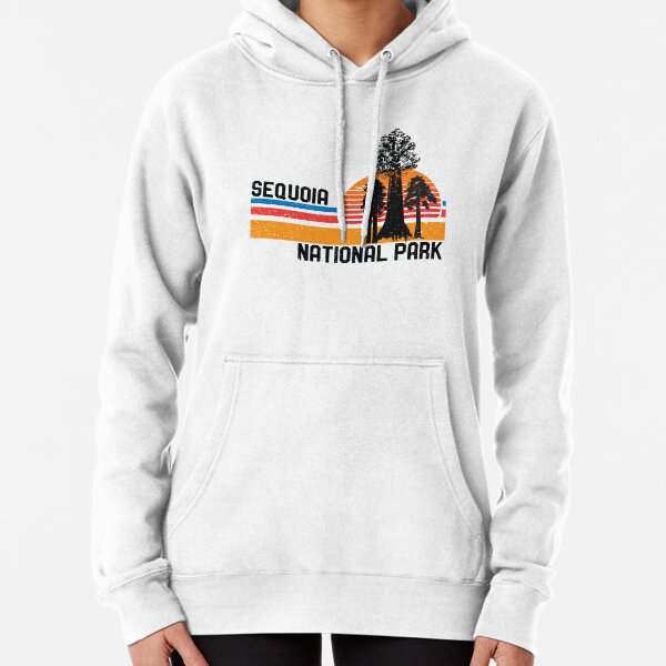 Vintage Sequoia National Park California Retro Sequoia Tree Pullover Hoodie