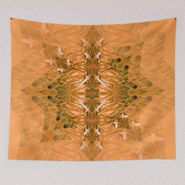 Item preview,  Orange Velvet Splash star mandala water ocean waves pattern  designed and sold by bryansteward.
