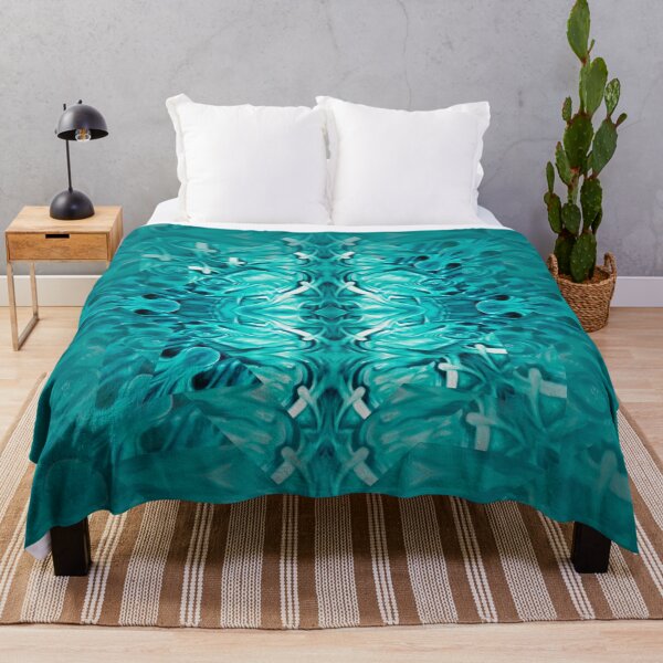 Item preview, Teal Blue Velvet Splash star mandala water ocean waves pattern designed and sold by bryansteward.
