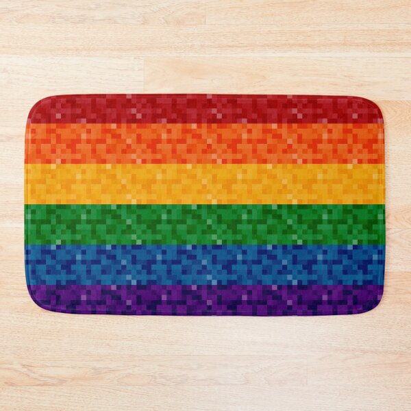 Item preview, Seamless Repeating LGBTQ Pride Rainbow Pixel Flag Background designed and sold by LiveLoudGraphic.