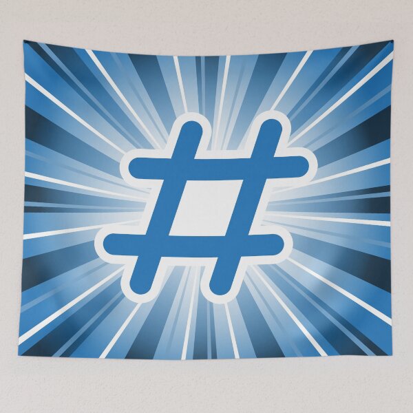 Item preview, Glowing Hashtag Symbol Sunrise designed and sold by Zethinova.