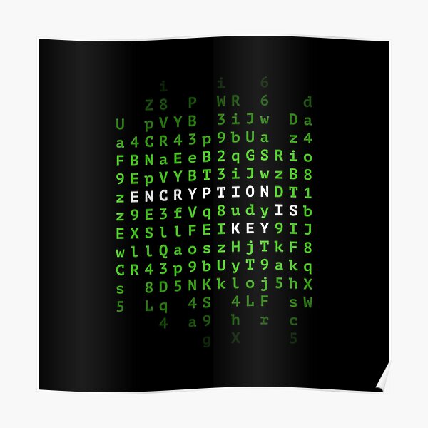 "Encryption Is Key" Poster for Sale by adidabu | Redbubble