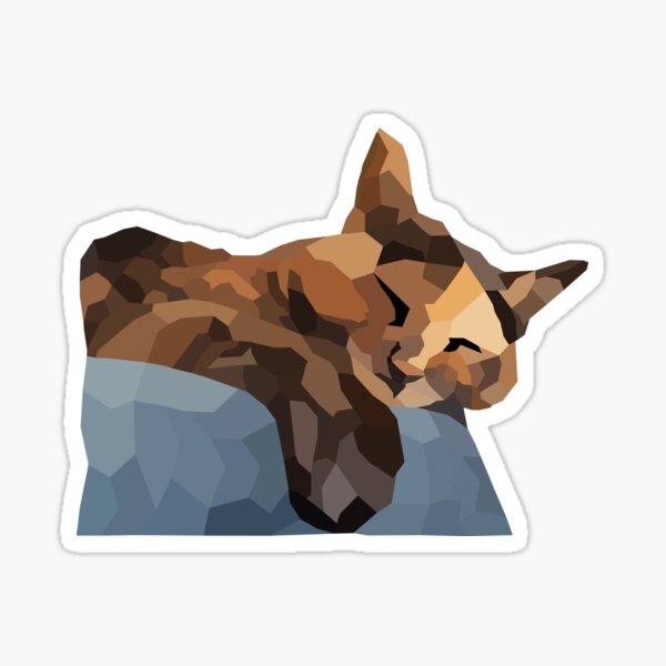 Item preview, Tortoiseshell / Tortie cat portrait - Low Poly designed and sold by Bug & Brush.