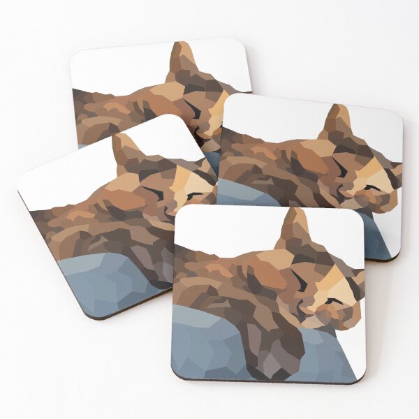 Item preview, Tortoiseshell / Tortie cat portrait - Low Poly designed and sold by Bug & Brush.