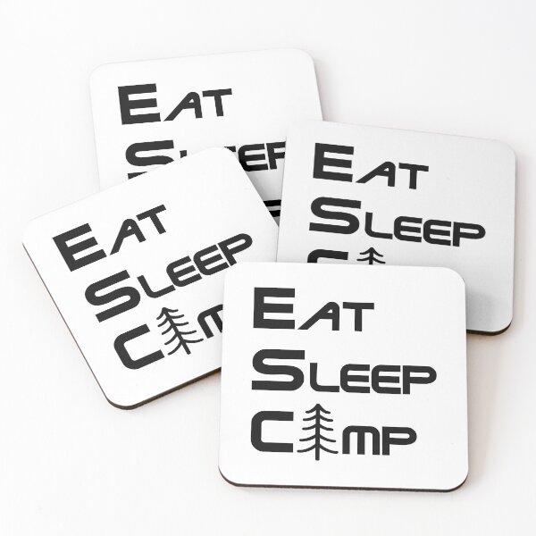 Item preview, Eat Sleep Camp Shirt Sticker designed and sold by DAM Creative ⭐⭐⭐⭐⭐.