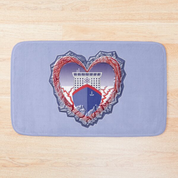 Item preview, Atomic Icebreaker Ship Breaking Ice of the Heart. illustration. designed and sold by GiorgioN.