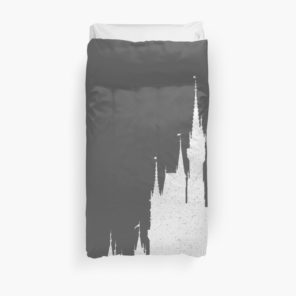 Magic Castle Silhouette Vintage Duvet Cover