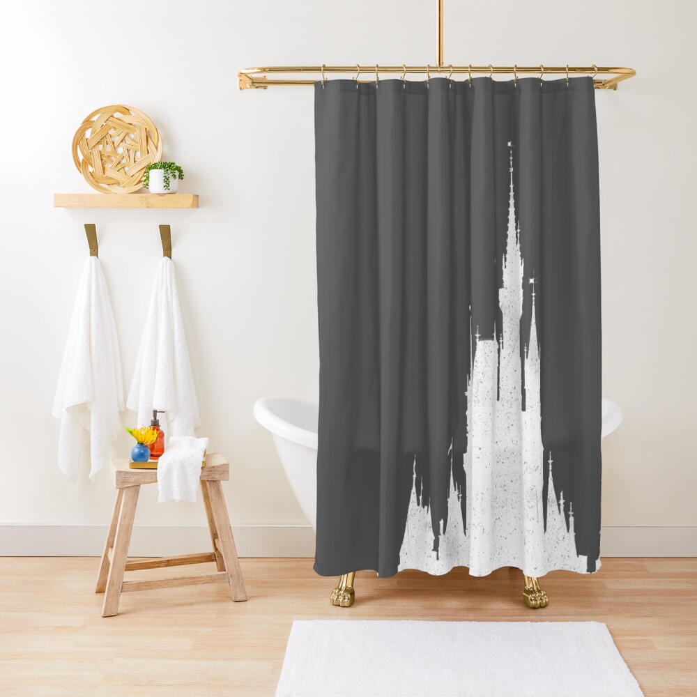 Magic Castle Silhouette Vintage Shower Curtain