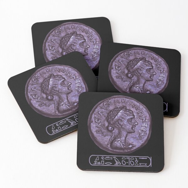 Item preview, Cleopatra VII coin with cartouche designed and sold by WillowNox7.