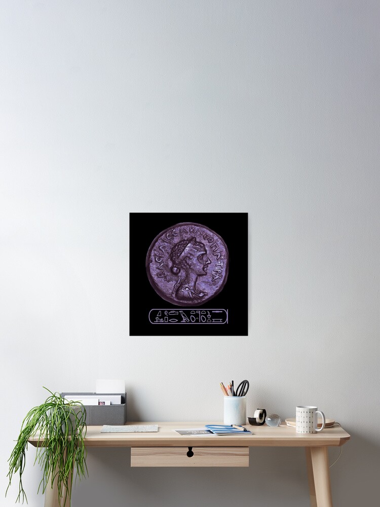 Cleopatra Vii Coin With Cartouche Poster By Willownox7 Redbubble