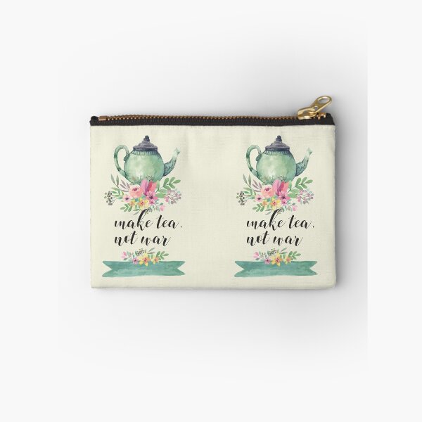 Item preview, Make tea not war Quote Kitchen Art Hand Lettering Calligraphy Pot Design Watercolor designed and sold by tanabe.
