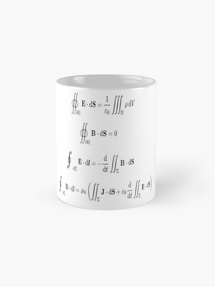 Alternate view of Maxwell's equations, #Maxwells, #equations, #MaxwellsEquations, Maxwell, equation, MaxwellEquations, #Physics, Electricity, Electrodynamics, Electromagnetism Mug