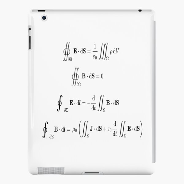 Maxwell's equations, #Maxwells, #equations, #MaxwellsEquations, Maxwell, equation, MaxwellEquations, #Physics, Electricity, Electrodynamics, Electromagnetism iPad Snap Case