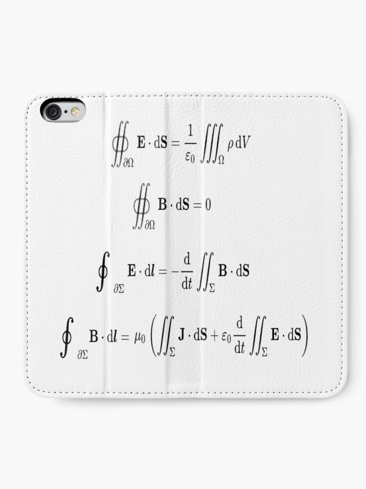 Alternate view of Maxwell's equations, #Maxwells, #equations, #MaxwellsEquations, Maxwell, equation, MaxwellEquations, #Physics, Electricity, Electrodynamics, Electromagnetism iPhone Wallet